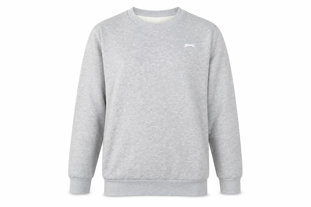 Mens UK L Regular Slazenger Grey Pullover Sweatshirt