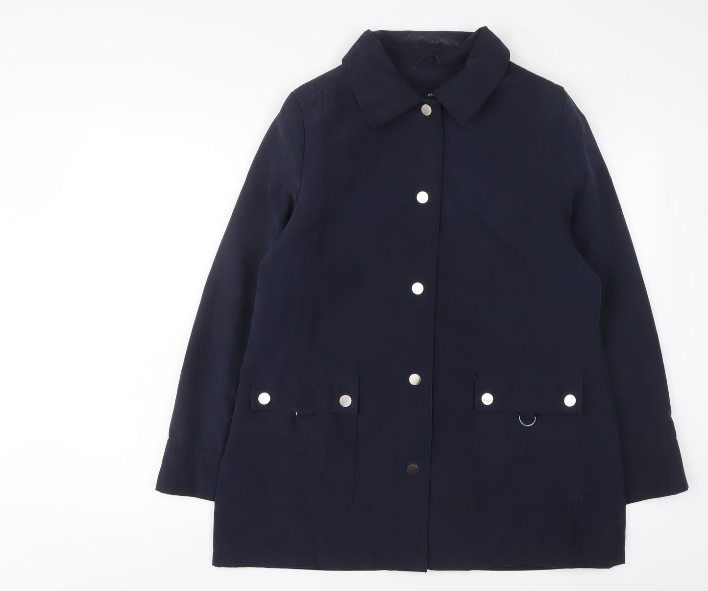 EWM Womens Blue Jacket Size 12 Snap - Pockets