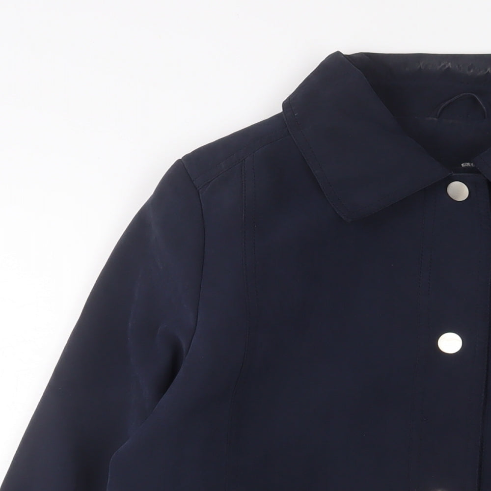 EWM Womens Blue Jacket Size 12 Snap - Pockets