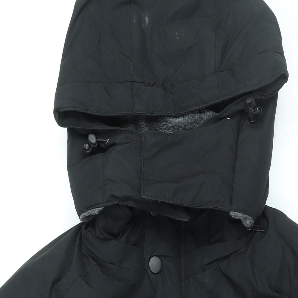 Outdoor Sport Mens Black Rain Coat Coat Size L Zip
