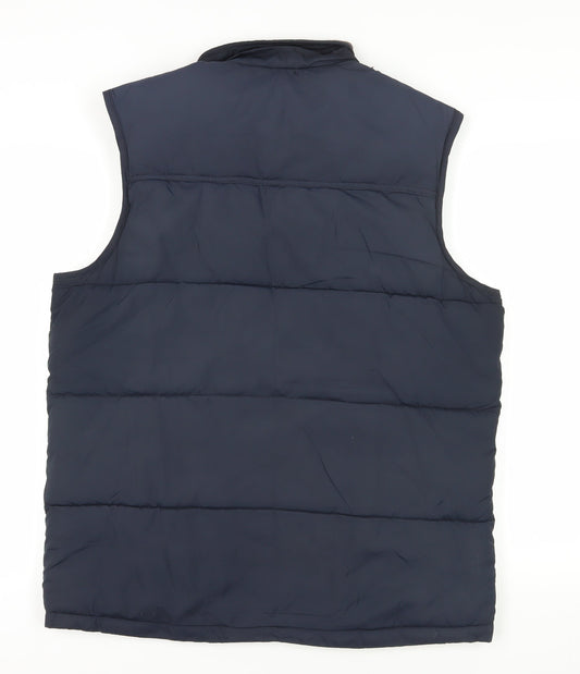 Atlantic Bay Mens Blue Gilet Jacket Size M Zip