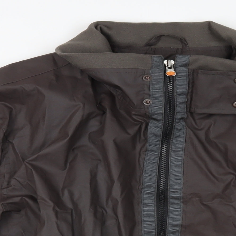 PK Sports Mens Brown Jacket Size XL Zip - Logo Waterproof Technical