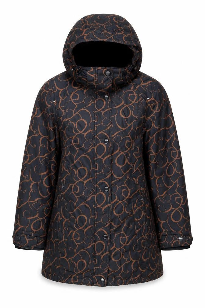 Barbara Lebek Womens Black Geometric Jacket Size 14 Zip