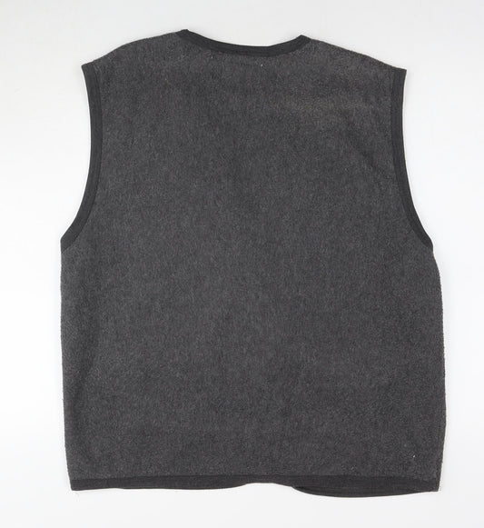 Brutus Womens Grey Gilet Waistcoat Size L Button