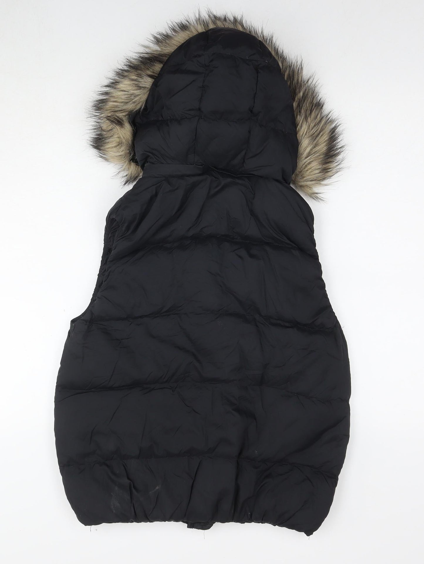 Gap Womens Black Gilet Waistcoat Size M Zip
