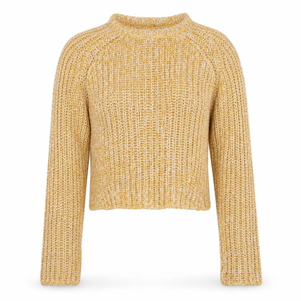 H&M Womens Yellow Round Neck Acrylic Pullover Jumper Size M