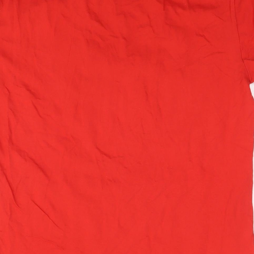 Star Wars Womens Red Cotton Basic T-Shirt Size M Round Neck - Star Wars Christmas