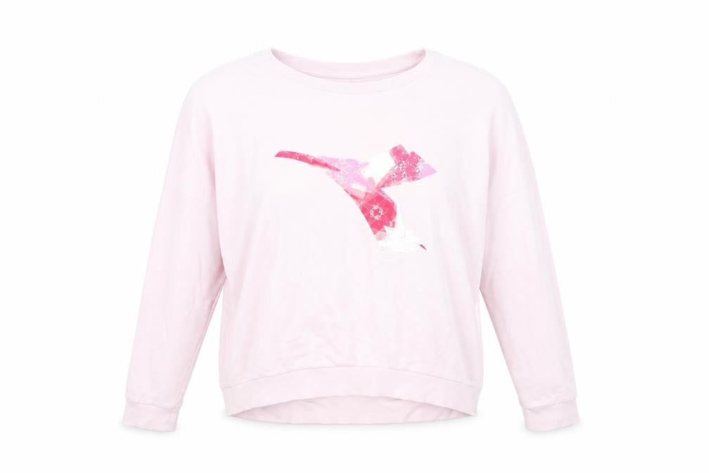 Womens UK M Regular Diadora Pink Pullover Sweatshirt