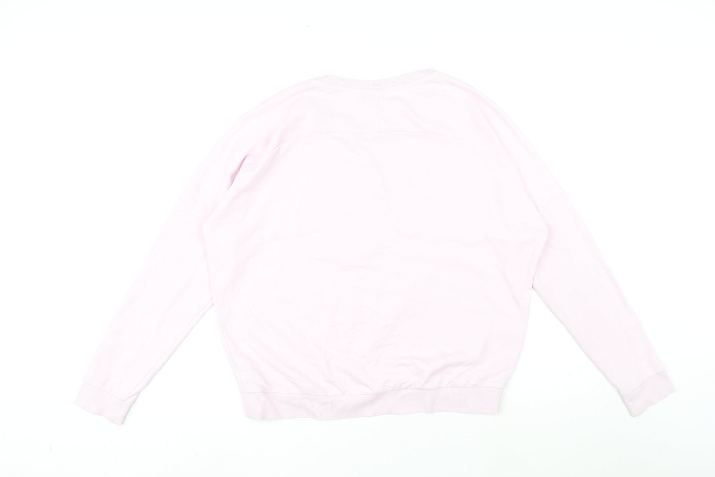 Diadora Womens Pink Cotton Pullover Sweatshirt Size M Pullover
