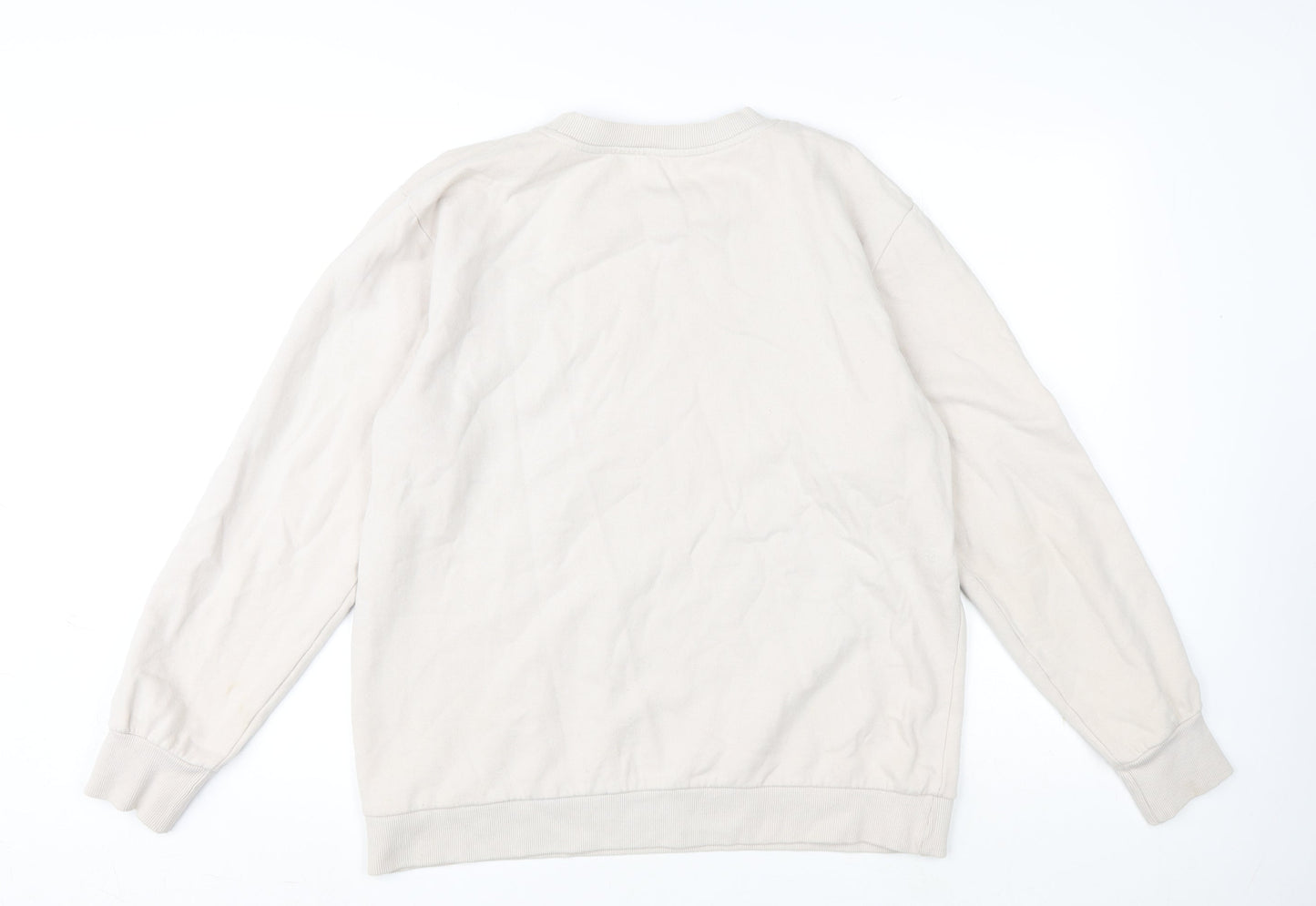 River Island Mens Beige Cotton Pullover Sweatshirt Size L