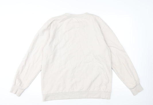 River Island Mens Beige Cotton Pullover Sweatshirt Size L
