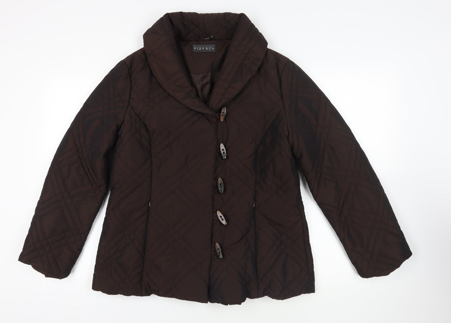 Alex & Co. Brown Quilted Jacket Size 14