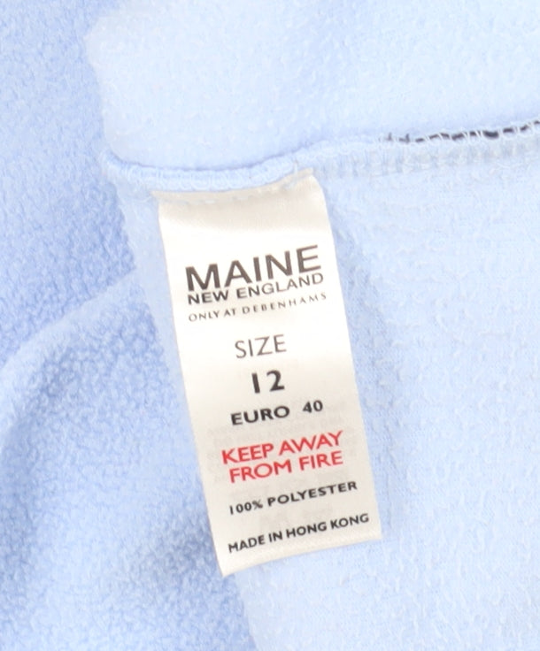 Maine New England Blue V-Neck Blouse Size 12