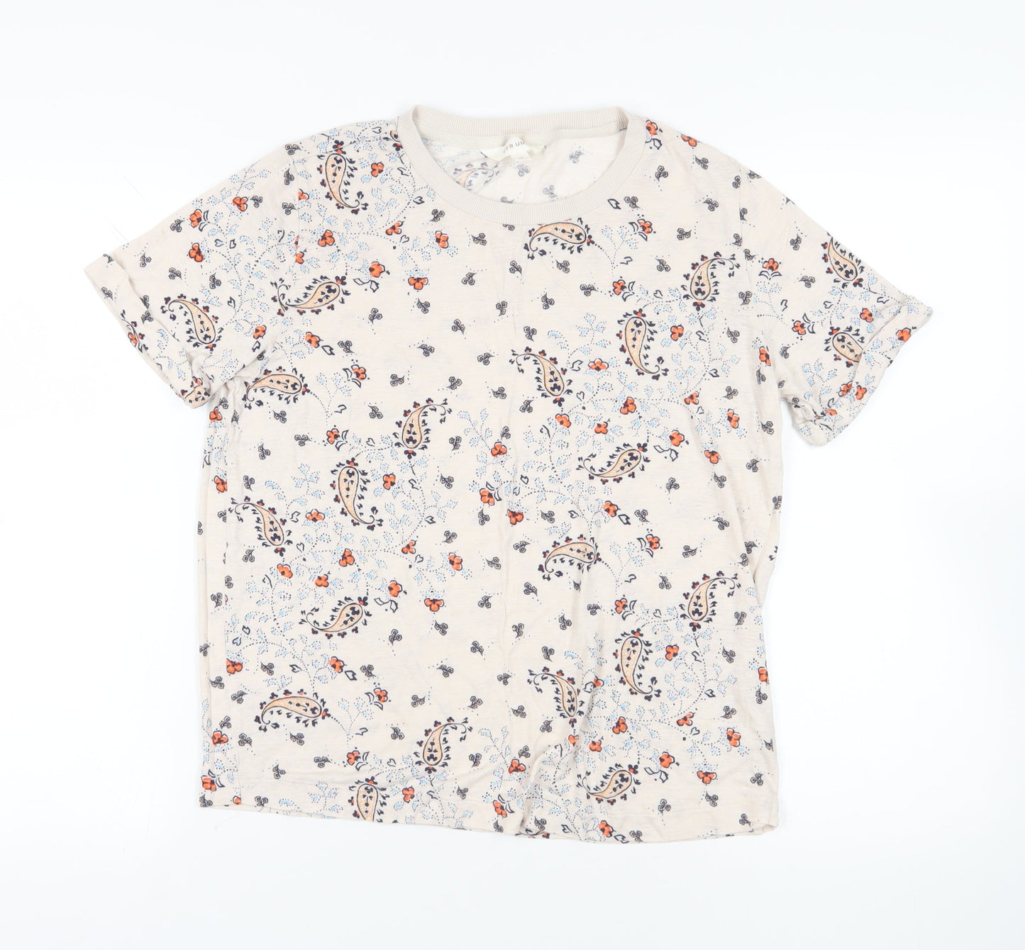 Marks and Spencer Beige Floral T-Shirt Size 10