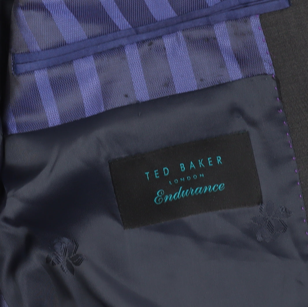 Ted Baker Black Wool Blazer, 40 Regular Fit
