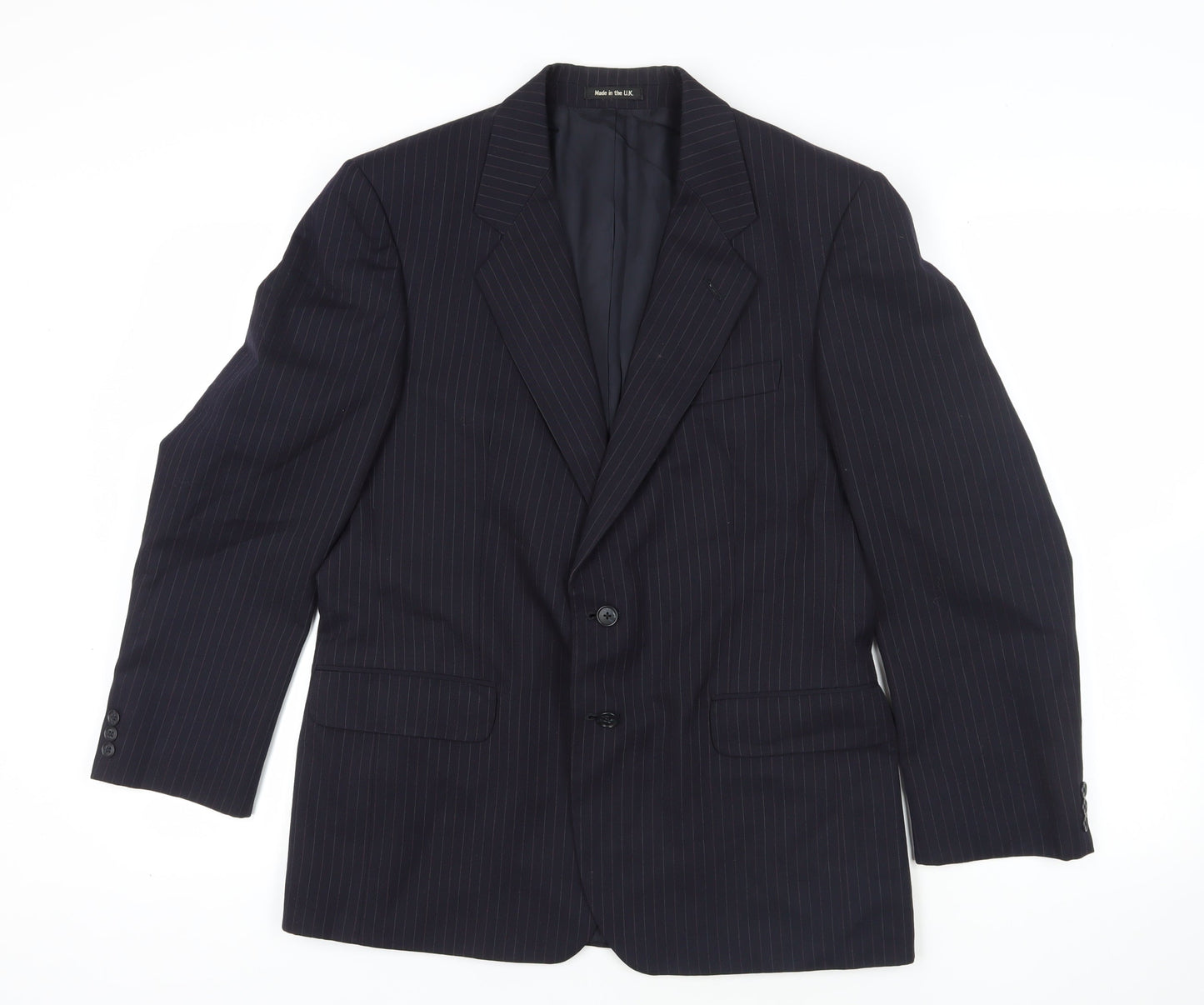 Marks and Spencer Navy Pinstripe Blazer, Size 40