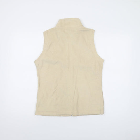 EWM Womens Beige Jacket Waistcoat Size 10 Zip