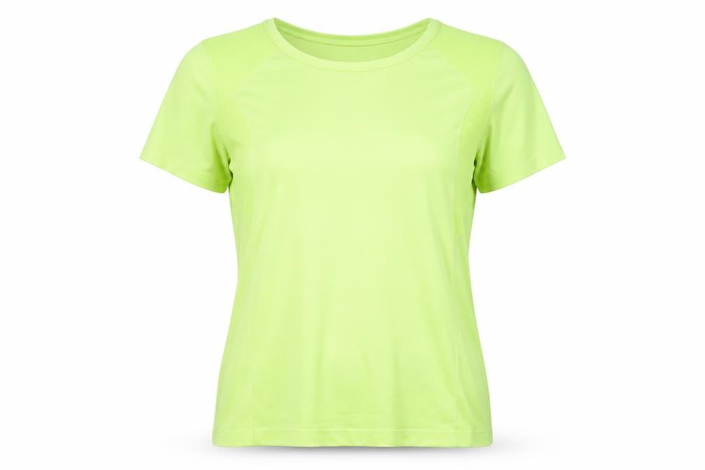 Athletic Works Womens Green Nylon Basic T-Shirt Size XL Round Neck Pullover