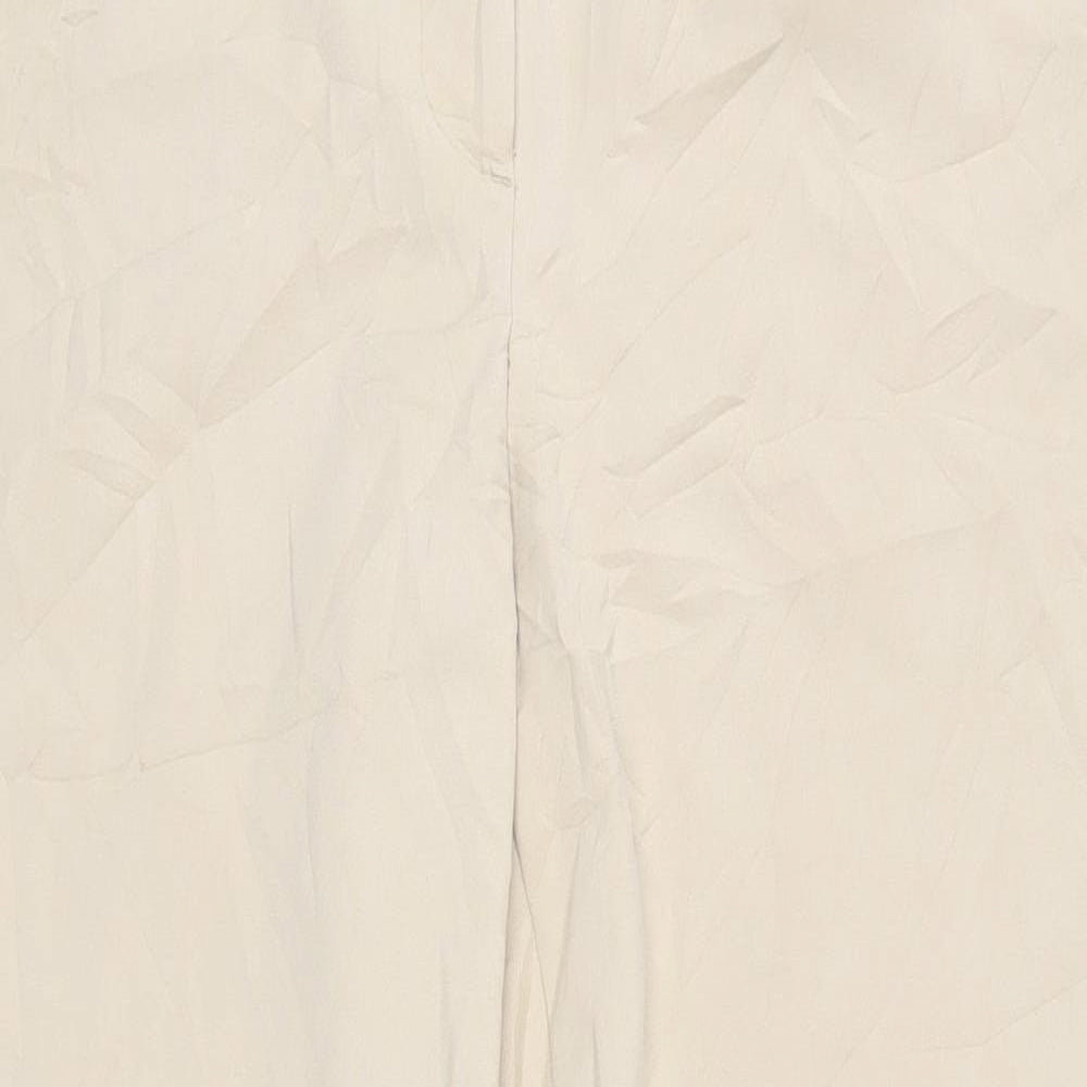 Berksha Womens Beige Polyester Trousers Size 38 L30 in Regular Zip