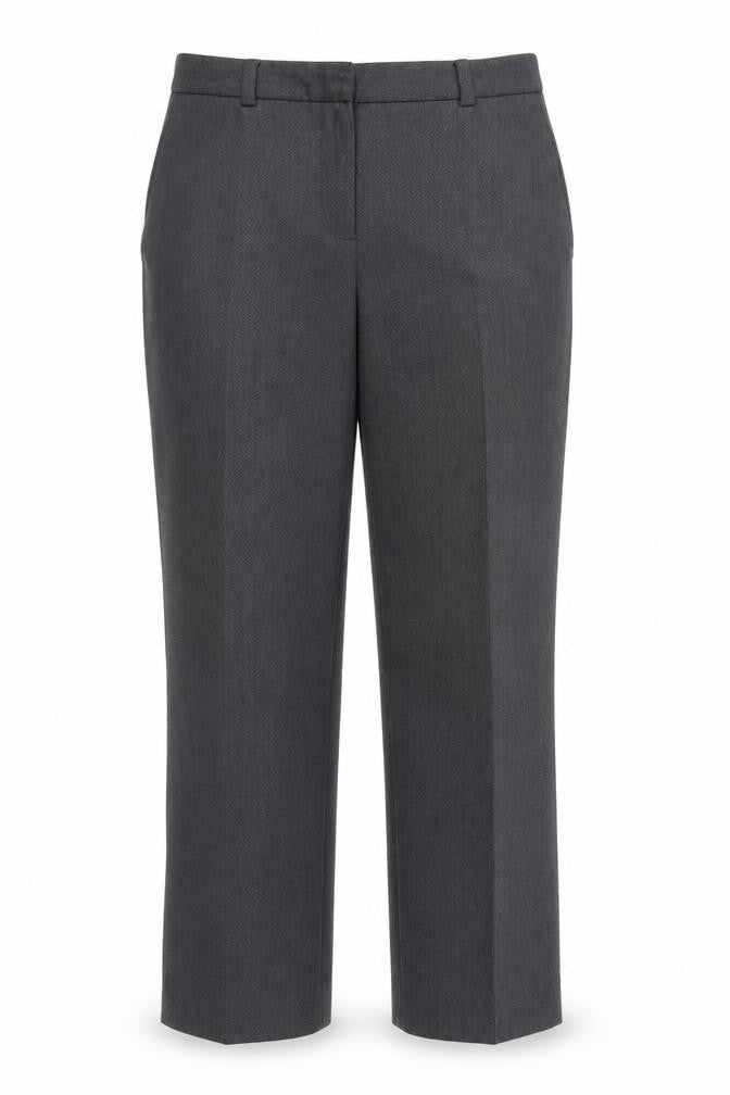 Marks and Spencer Womens Grey Polyester Trousers Size 10 L27 in Regular Zip