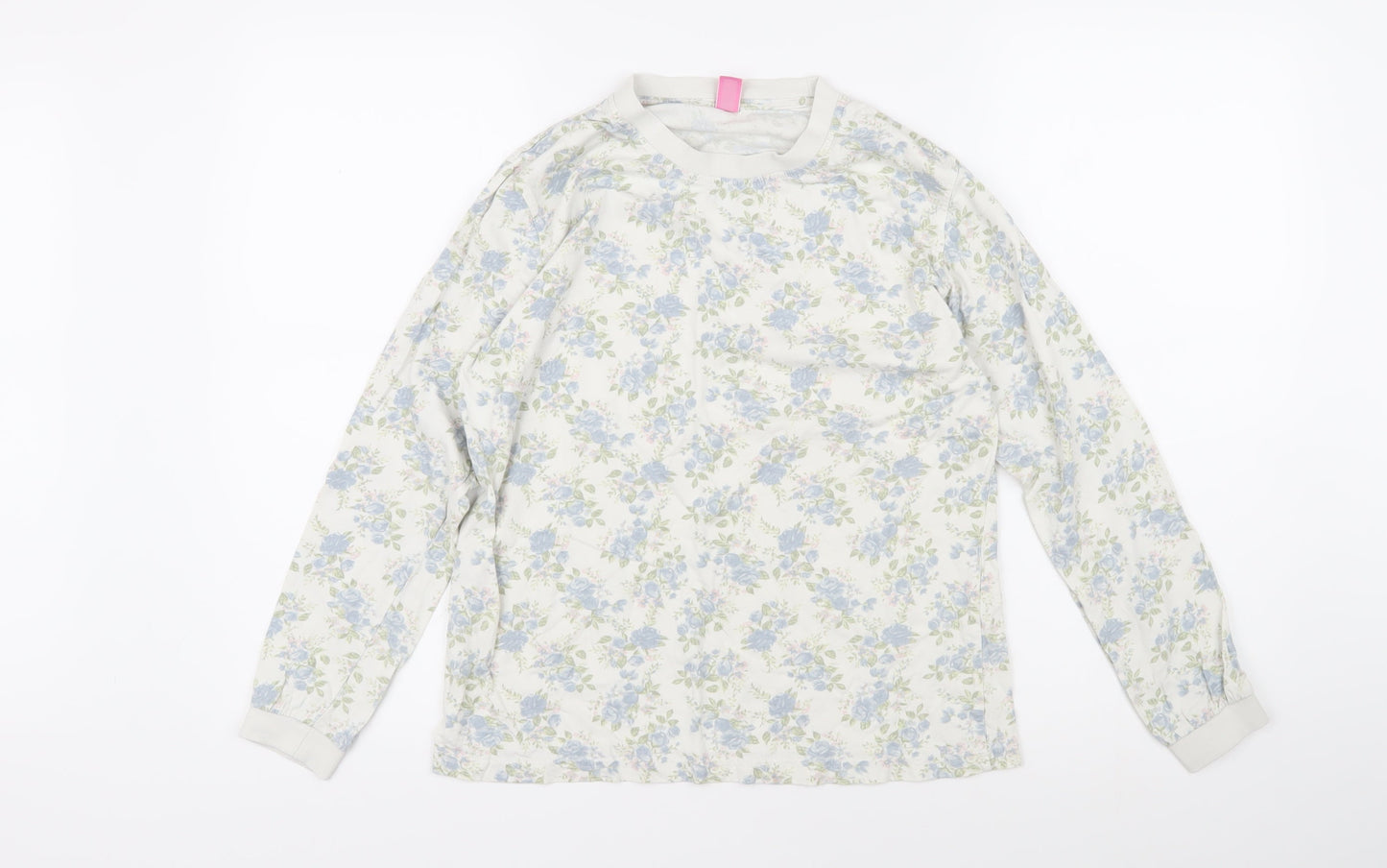 NBS Womens Multicoloured Floral Polyester Basic T-Shirt Size M Round Neck