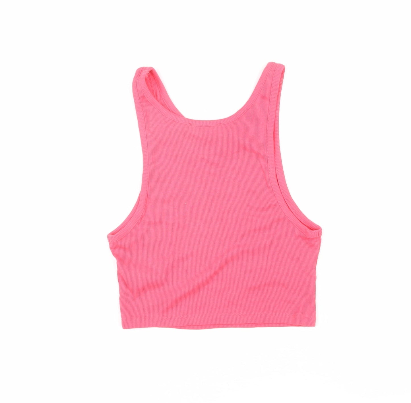Zara Womens Pink Cotton Basic T-Shirt Size S Scoop Neck