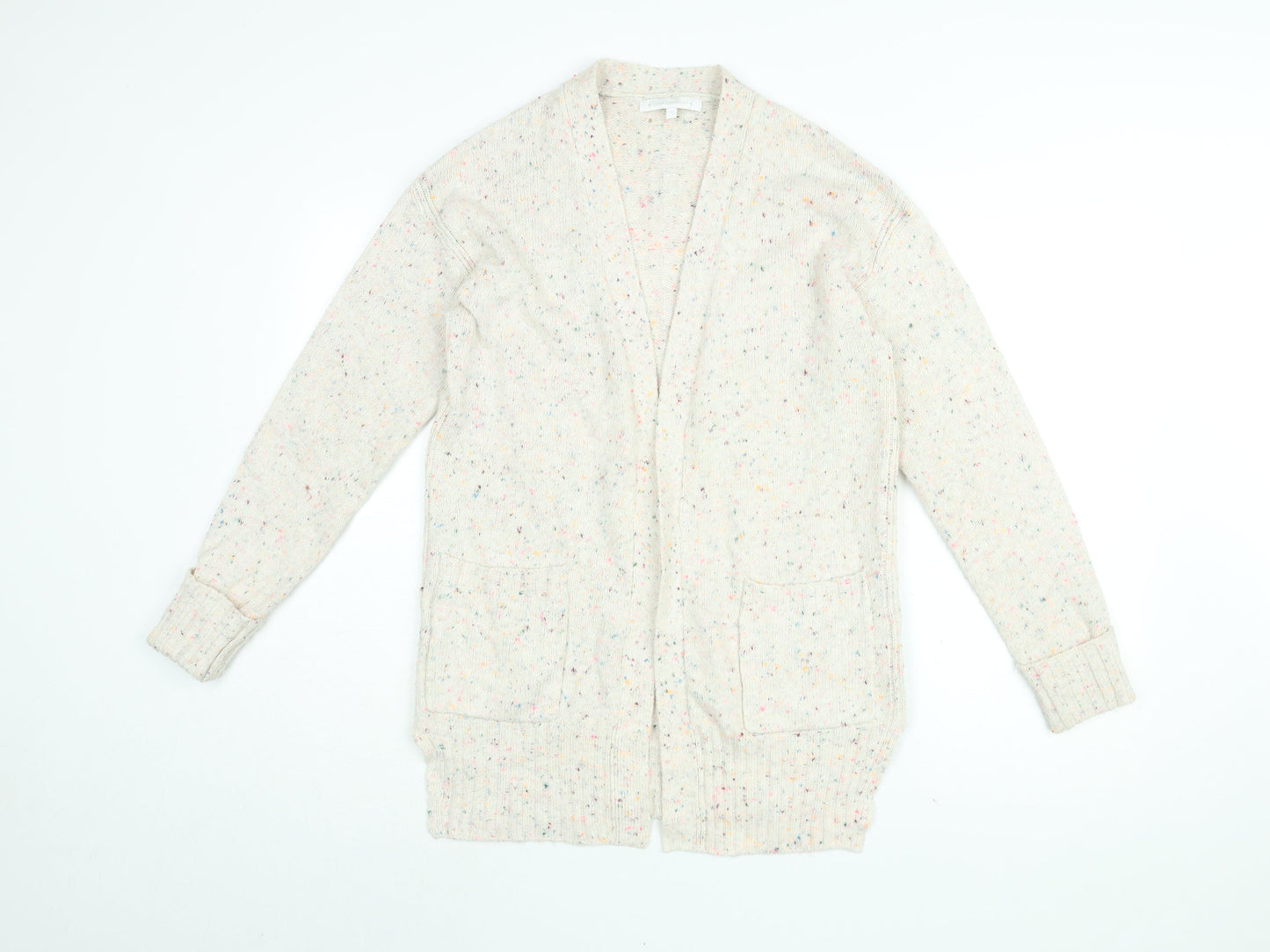 NEXT Womens Pink V-Neck Acrylic Cardigan Jumper Size XS