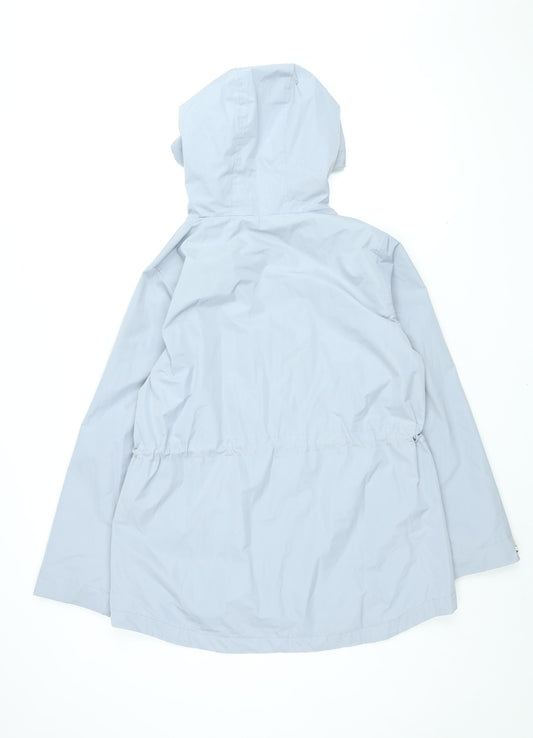 Marks and Spencer Womens Blue Rain Coat Coat Size 12 Zip