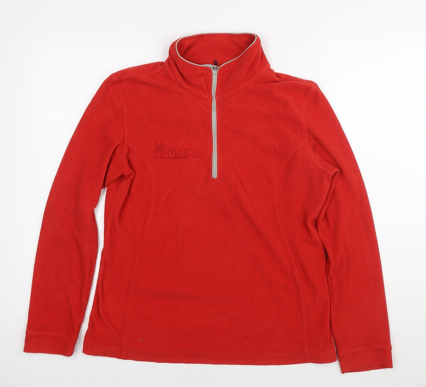 Iguana Womens Red Polyester Pullover Sweatshirt Size 14 Pullover