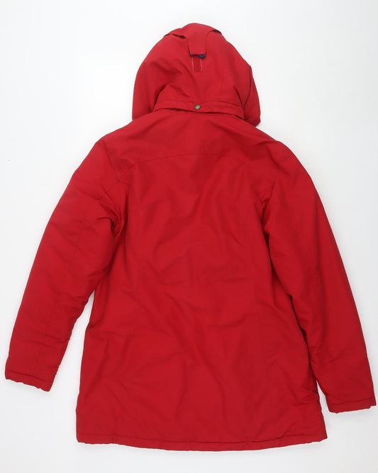 Lands' End Womens Red Jacket Size M Zip