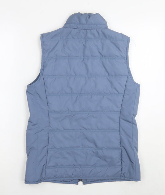 Maria Grazia Severi Womens Blue Gilet Waistcoat Size 12 Zip