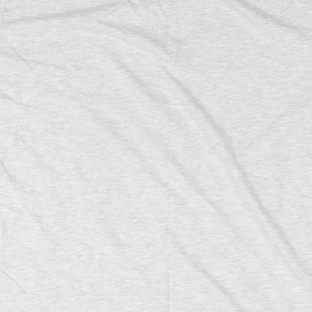 Stranger Things Womens Grey Cotton Basic T-Shirt Size 12 Round Neck - Logo Size 12-14