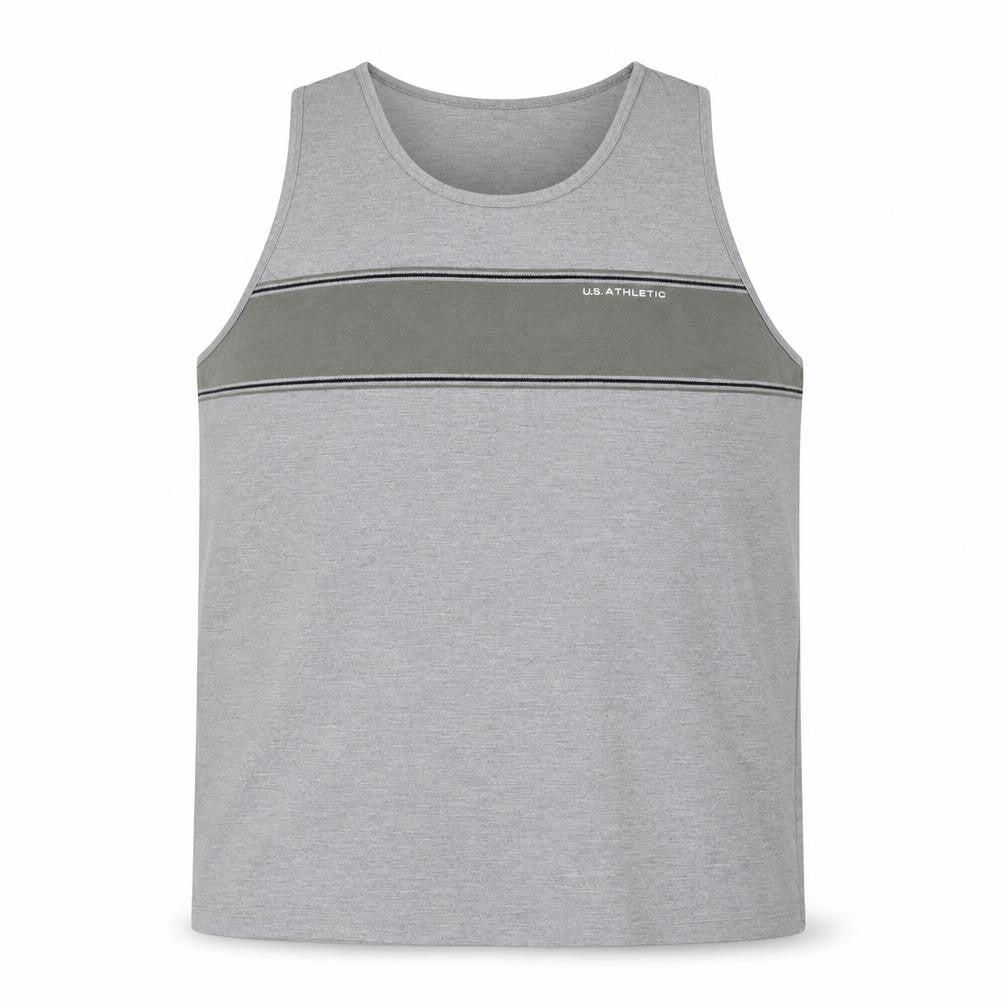 U.S Athletic Mens Grey Cotton T-Shirt Size M Round Neck