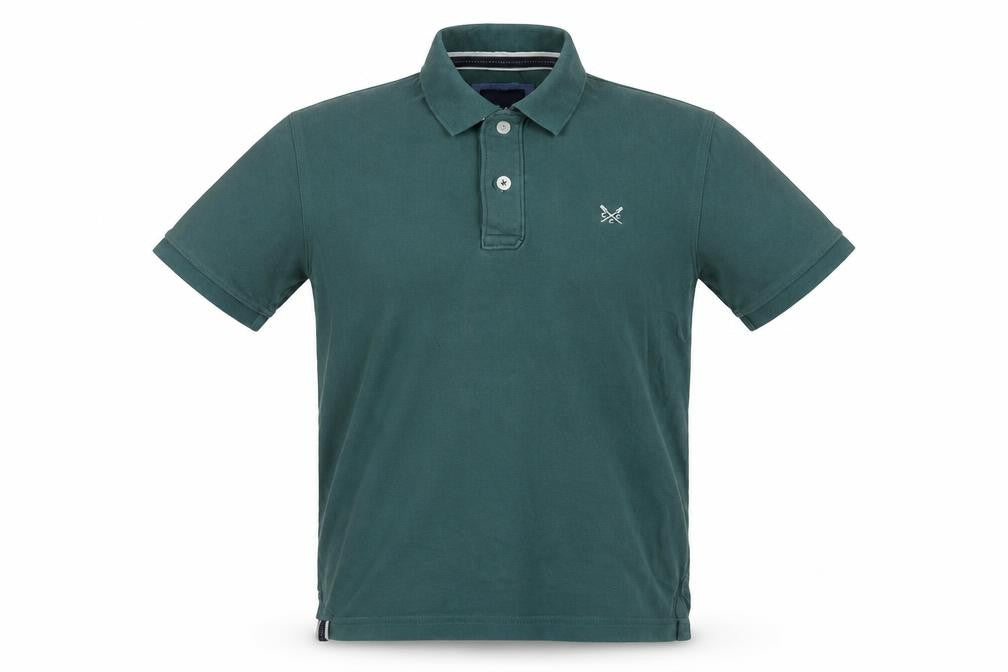 Crew Clothing Green Cotton Polo Size XS Collared Pullover
