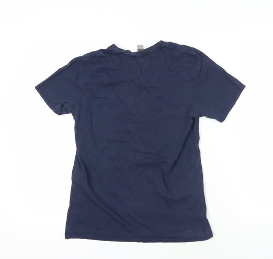 Star Wars Blue Anime T-Shirt S Crew Neck Short Sleeve
