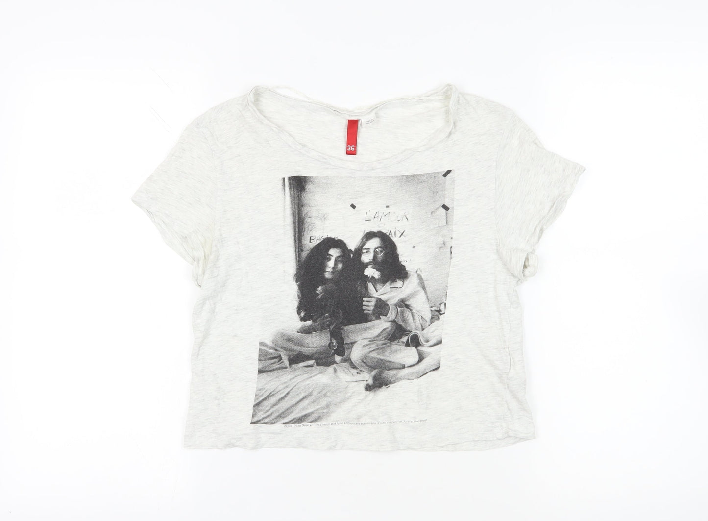 John Lennon White T-Shirt Women's Size 8