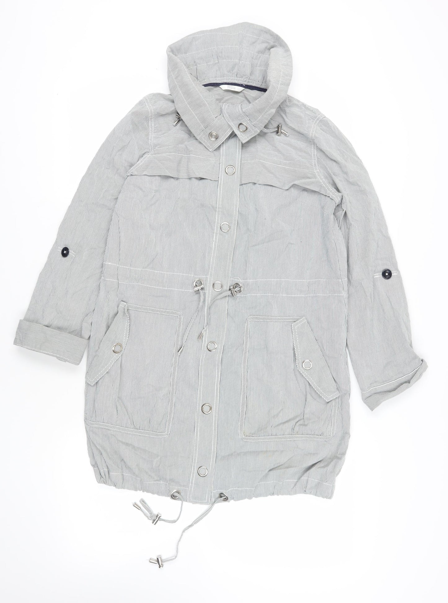 Marks & Spencer Grey Hooded Jacket Size 10
