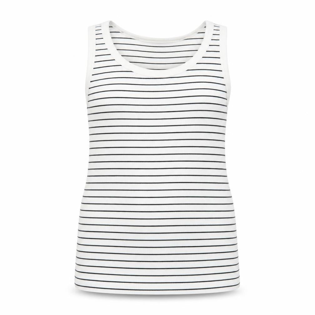 Front view of Marks & Spencer Striped Cotton Tank, size 18