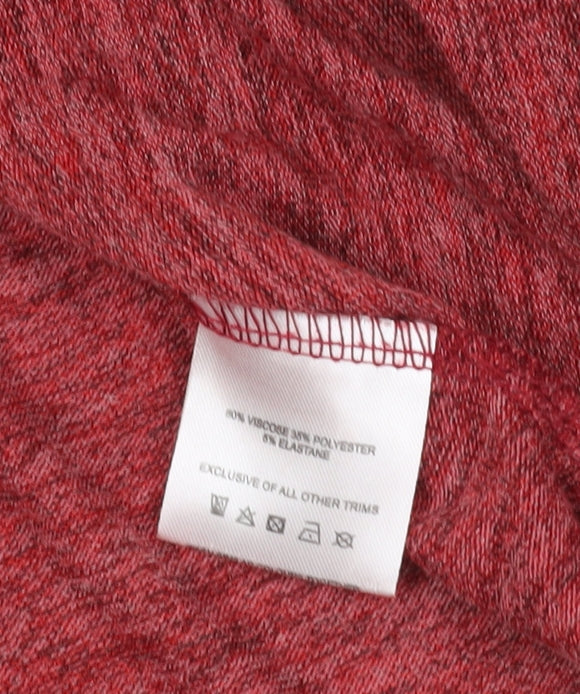 Klass Red Pullover Jumper L with Chain Accent
