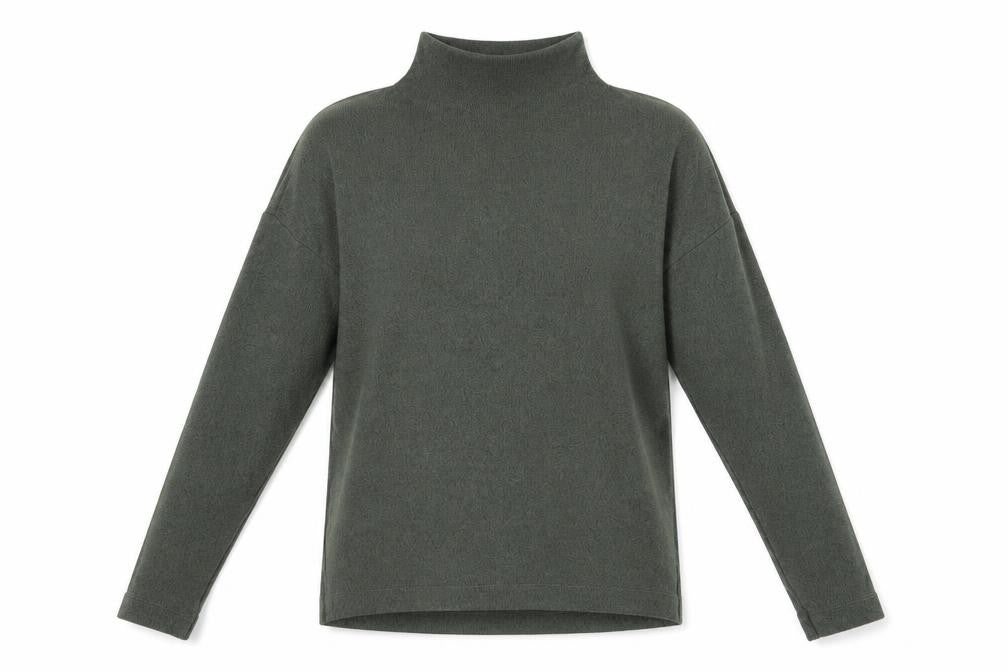 Front view of Uniqlo Green High Neck jumper XS