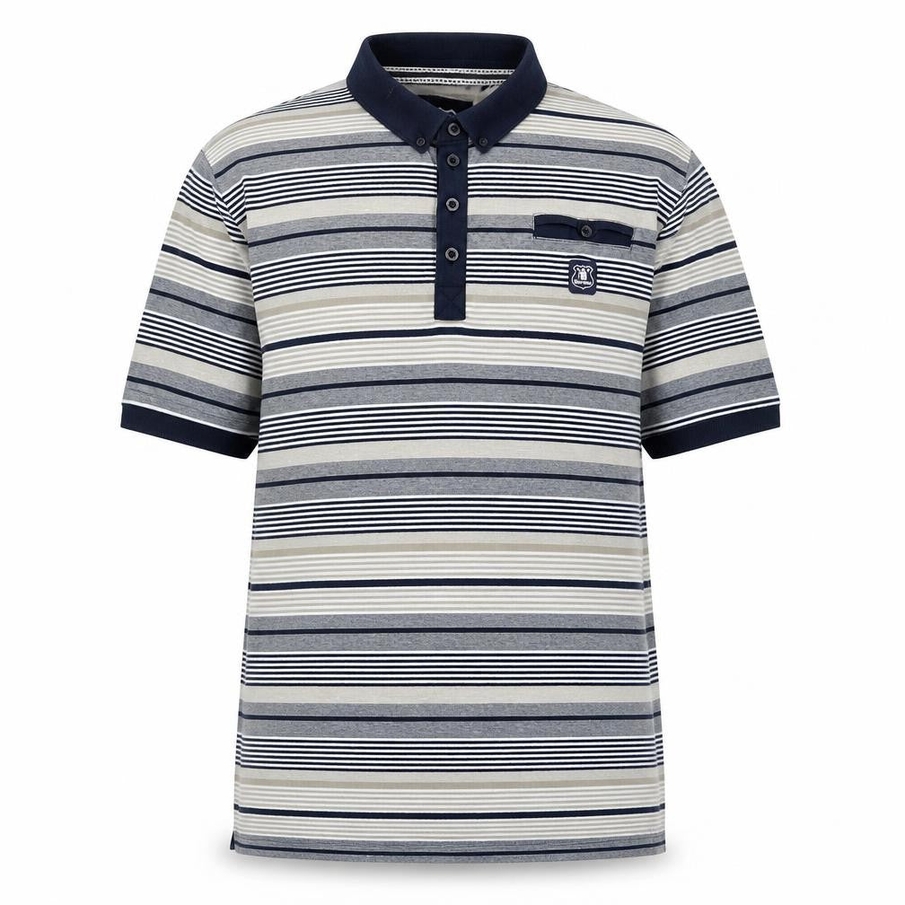 Everton Mens Blue Cotton Polo Size L Collared - Logo- Everton