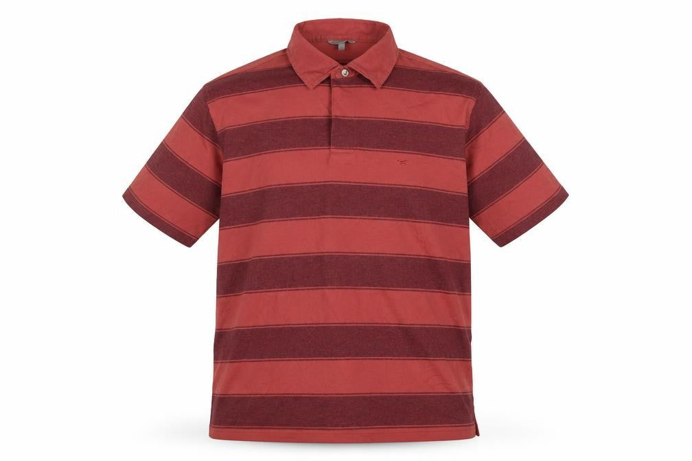 Wolsey Mens Red Cotton Polo Size L Collared - Logo