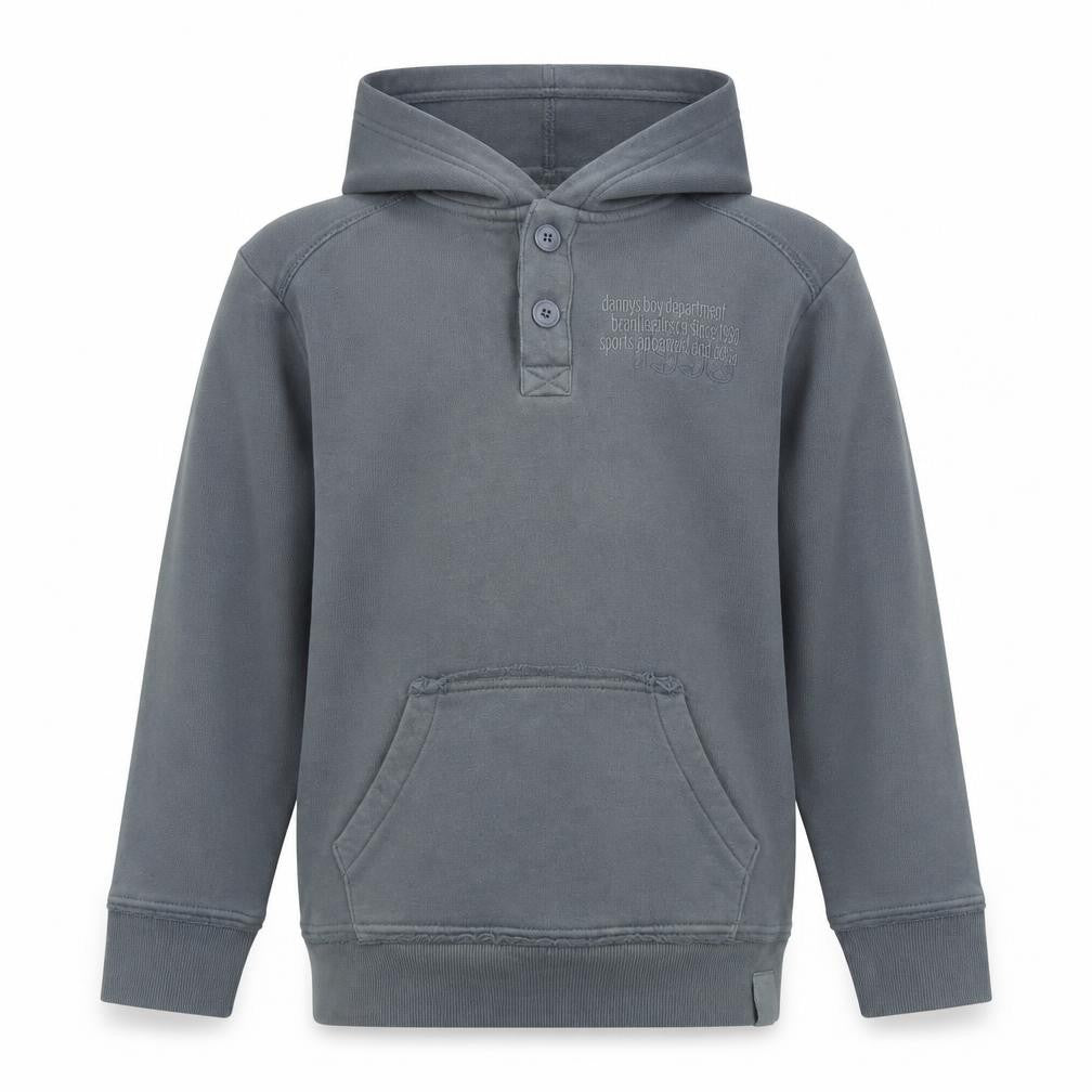 Decathlon Boys Grey Cotton Pullover Hoodie Size 10-11 Years - Logo
