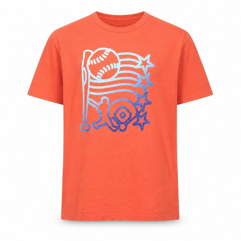 Gap Boys Orange Cotton Basic T-Shirt Size XL Crew Neck - Logo