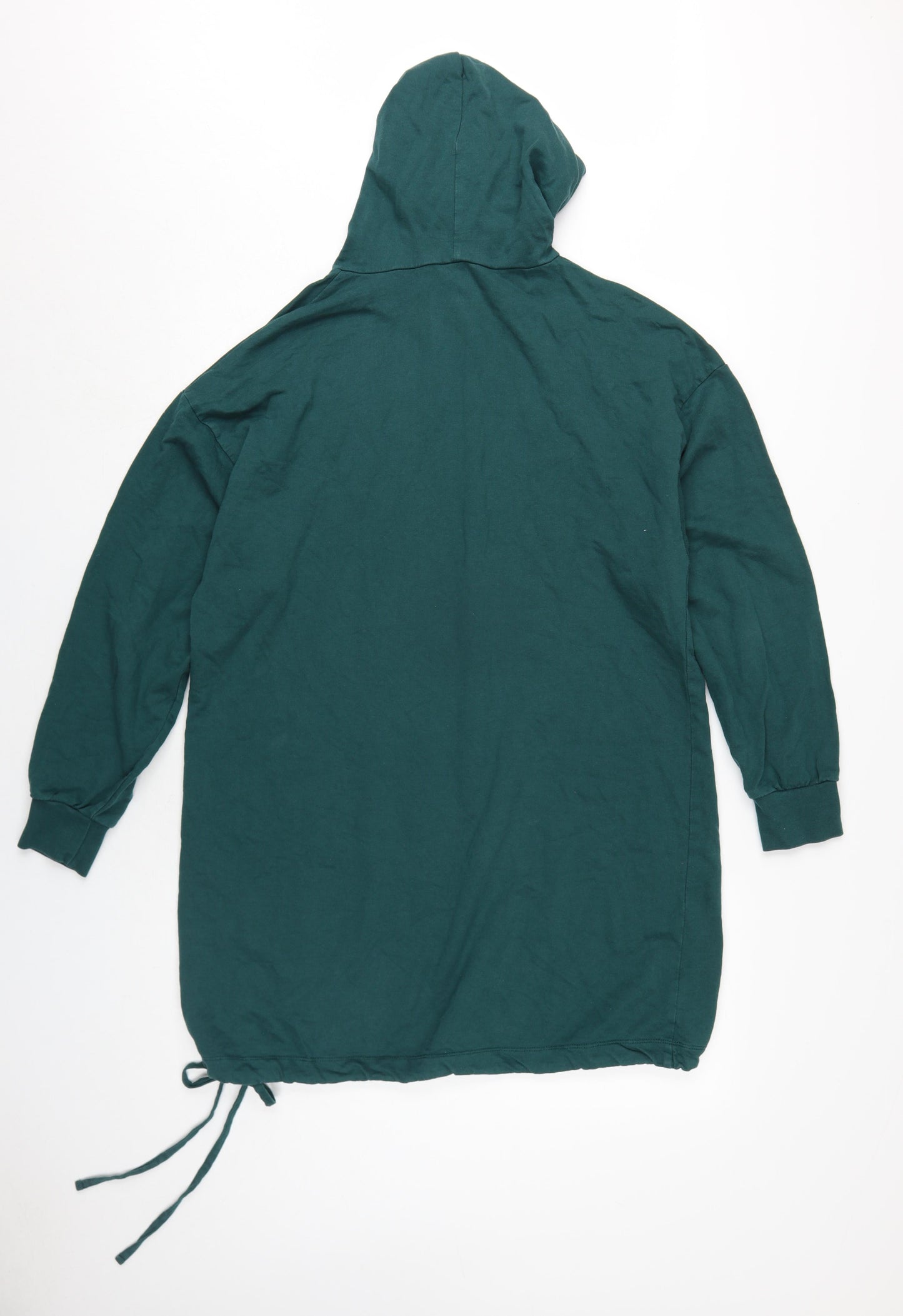 ASOS Womens Green Cotton Pullover Hoodie Size 12 Pullover