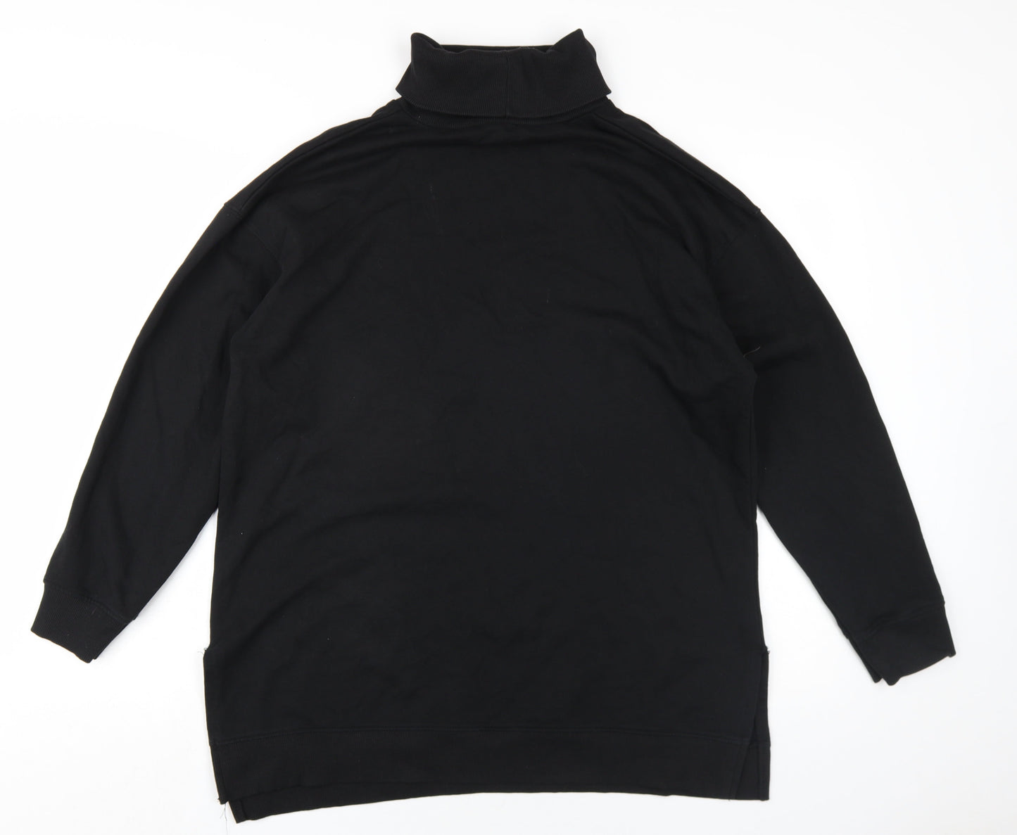 New Look Womens Black Cotton Pullover Sweatshirt Size L Pullover