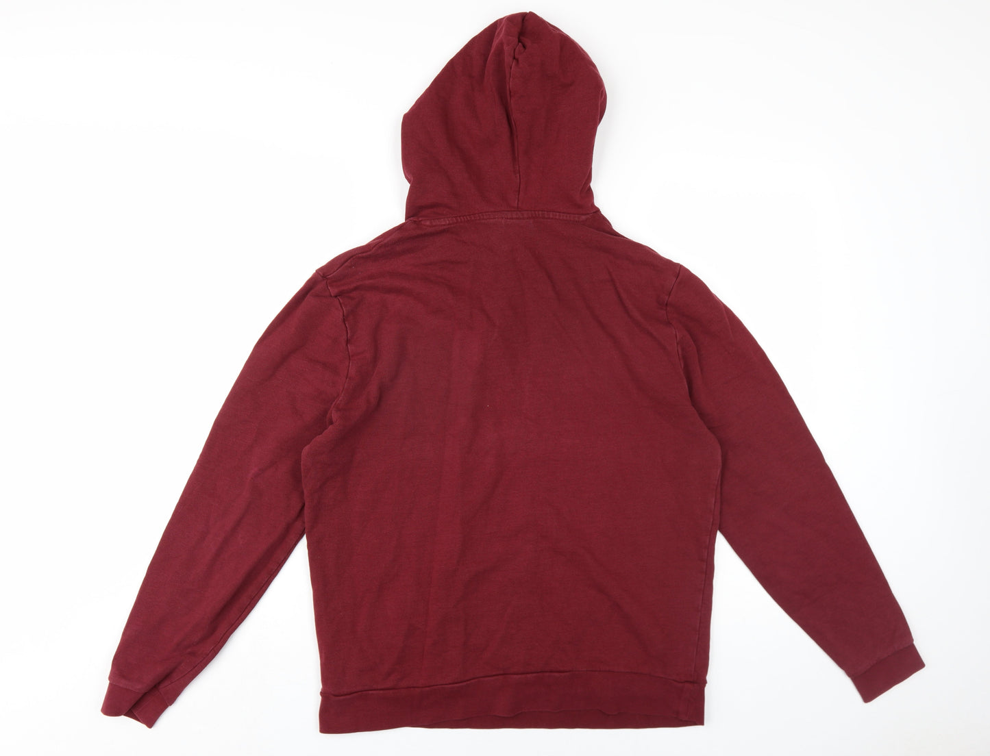 ASOS Mens Red Cotton Pullover Hoodie Size M