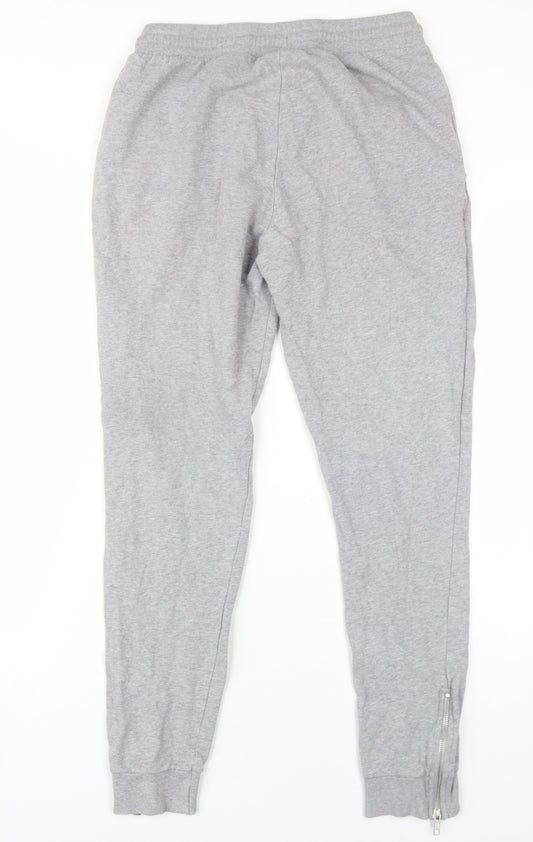 ASOS Mens Grey Cotton Jogger Trousers Size M L30 in Regular Drawstring