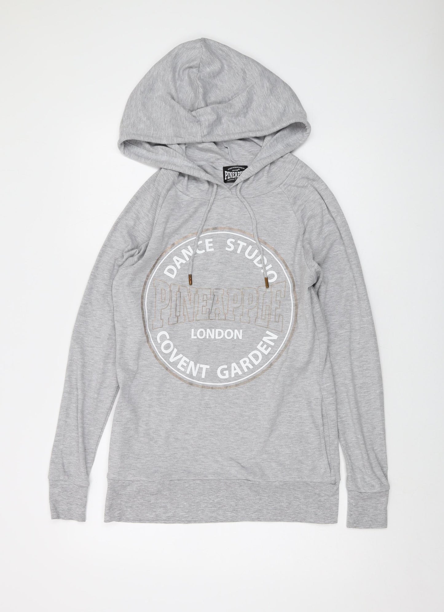 Pineapple Womens Grey Cotton Pullover Hoodie Size XS Pullover