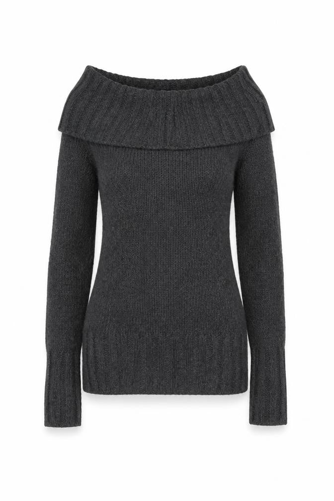 Womens UK 8 Regular Lee Cooper Grey Pullover Tight-Knit